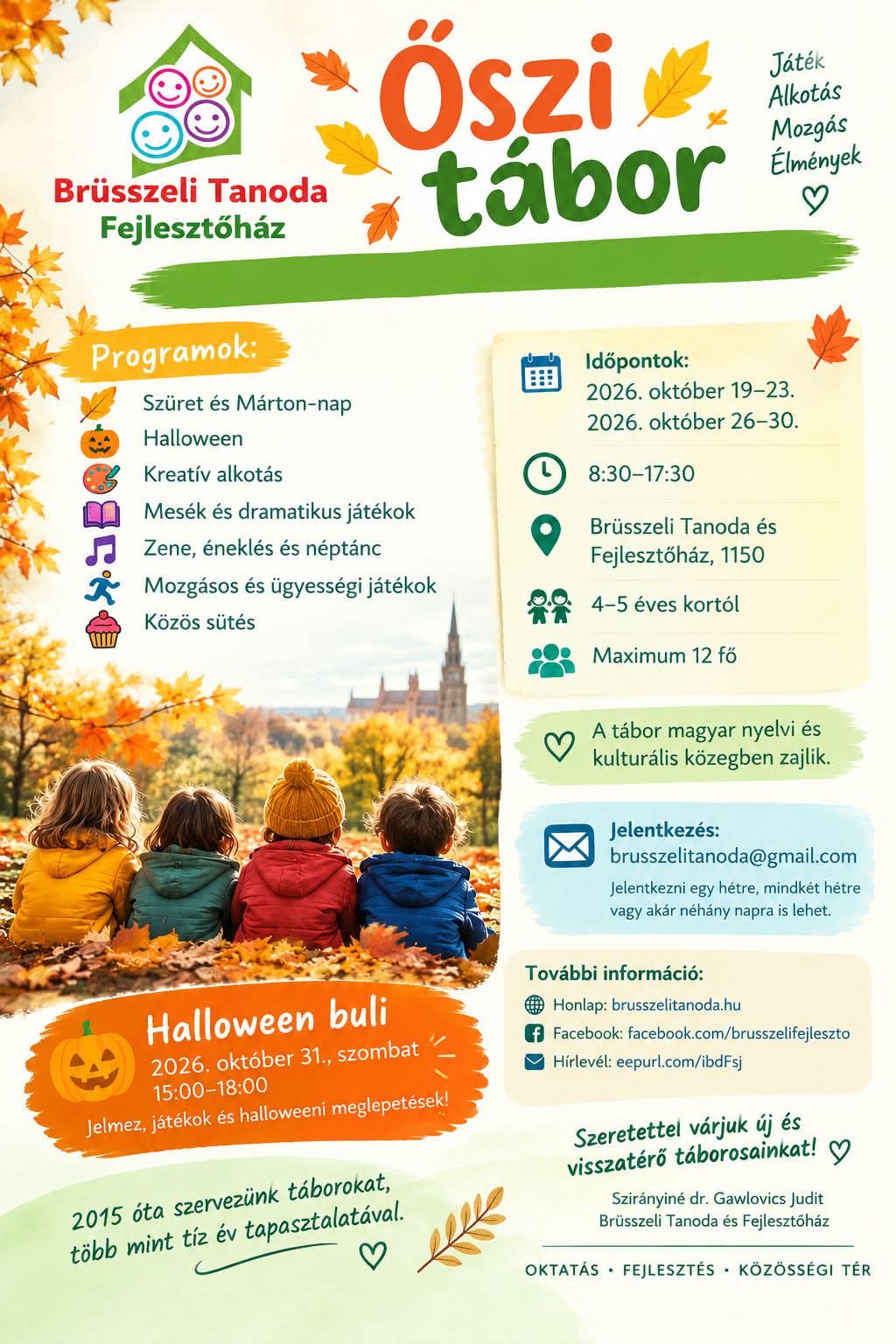 🍂 Ismét őszi tábor a Brüsszeli Tanodában! 🍂
